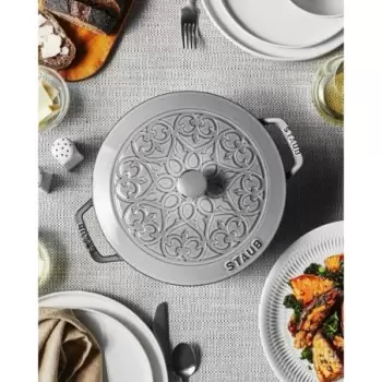 STAUB 11212418 Staub 3.75-qt Essential French Oven Lilly Lid - Grap...