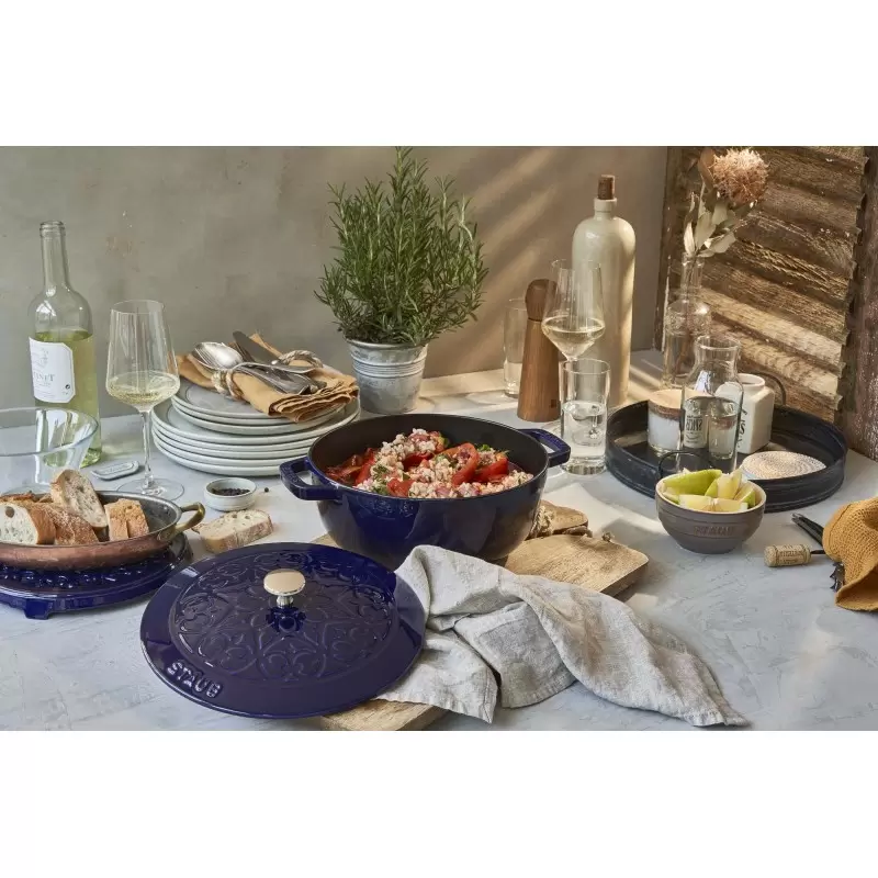 STAUB 11212491 Staub 3.75-qt Essential French Oven Lilly Lid - Dark...