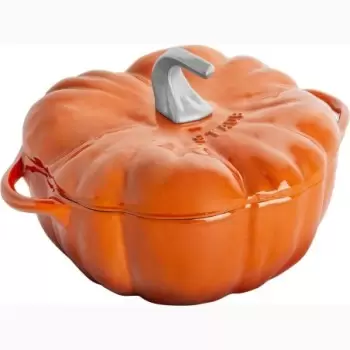 STAUB 1024000 Staub 3.5-qt Pumpkin Dutch Oven - Burnt Orange w/ Sta...