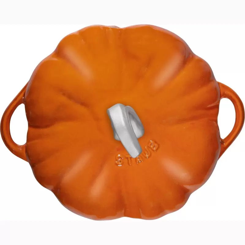 STAUB 1024000 Staub 3.5-qt Pumpkin Dutch Oven - Burnt Orange w/ Sta...