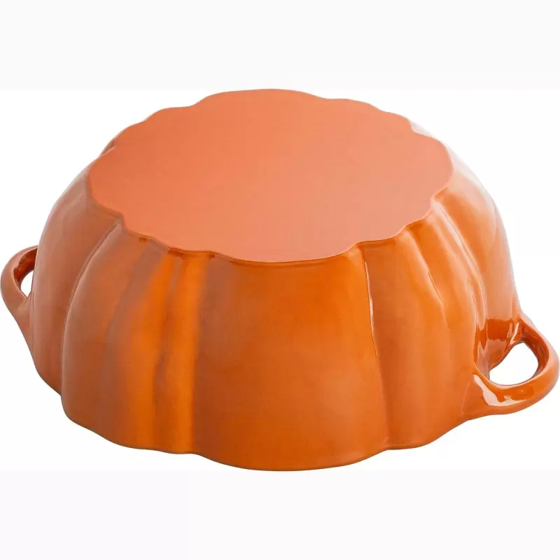 STAUB 1024000 Staub 3.5-qt Pumpkin Dutch Oven - Burnt Orange w/ Sta...