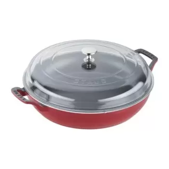 STAUB 14813006 Staub 3.5-qt Braiser with Glass Lid - Cherry