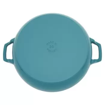 STAUB 148130105 Staub 3.5-qt Braiser with Glass Lid - Turquoise NEW