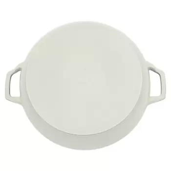 STAUB 148130107 Staub 3.5-qt Braiser with Glass Lid - White Truffle...