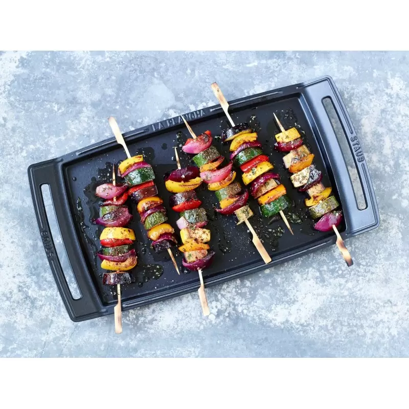 STAUB 12033801 Staub 18.5 X 9.8" Double Burner Griddle / Plancha - ...