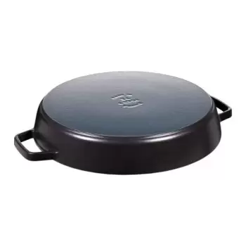 STAUB 1313425 Staub 13" Double Handle Fry Pan - Black