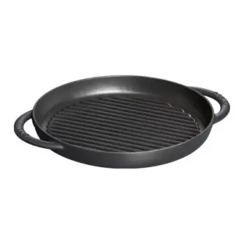 STAUB 1203023 Staub 10" Round Double Handle Pure Grill - Black