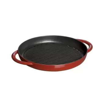STAUB 1203006 Staub 10" Round Double Handle Pure Grill - Cherry