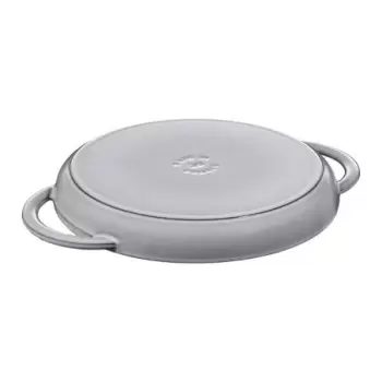 STAUB 1203018 Staub 10" Round Double Handle Pure Grill - Graphite Grey
