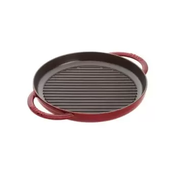 STAUB 12012687 Staub 10" Round Double Handle Pure Grill - Grenadine