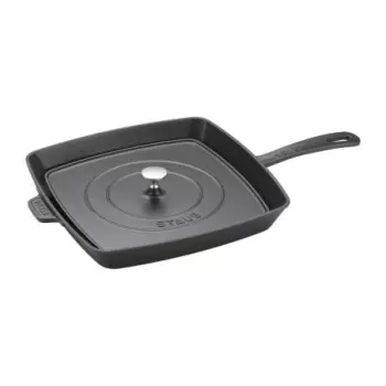 STAUB 19313023 Staub 12" Square Grill Pan & Press Set - Black