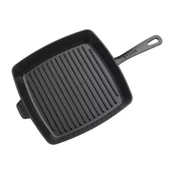 STAUB 19313023 Staub 12" Square Grill Pan & Press Set - Black