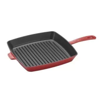 STAUB 19313006 Staub 12" Square Grill Pan & Press Set - Cherry