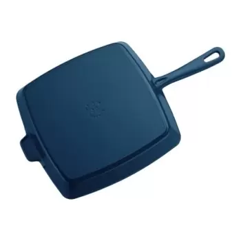 STAUB 19313091 Staub 12" Square Grill Pan & Press Set - Dark Blue