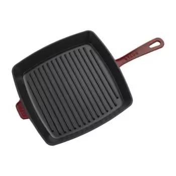 STAUB 19313087 Staub 12" Square Grill Pan & Press Set - Grenadine