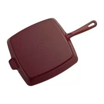 STAUB 19313087 Staub 12" Square Grill Pan & Press Set - Grenadine