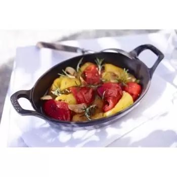 STAUB 1301323 Staub 5.5" X 3.8" Mini Oval Gratin Baking Dish - Black