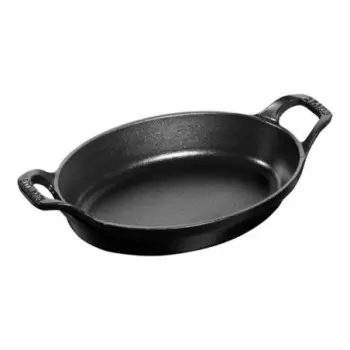 STAUB 1302123 Staub 8" X 5.5" Oval Gratin Baking Dish - Black