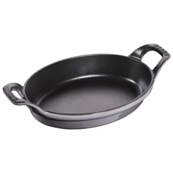 STAUB 1302118 Staub 8" X 5.5" Oval Gratin Baking Dish - Graphite Grey