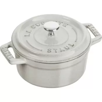 STAUB 11010107 Staub 0.25-qt Mini Round Dutch Oven - White Truffle