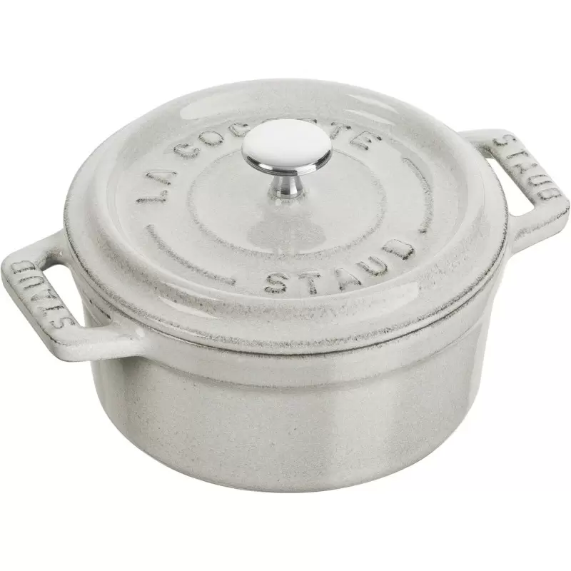 STAUB 11010107 Staub 0.25-qt Mini Round Dutch Oven - White Truffle