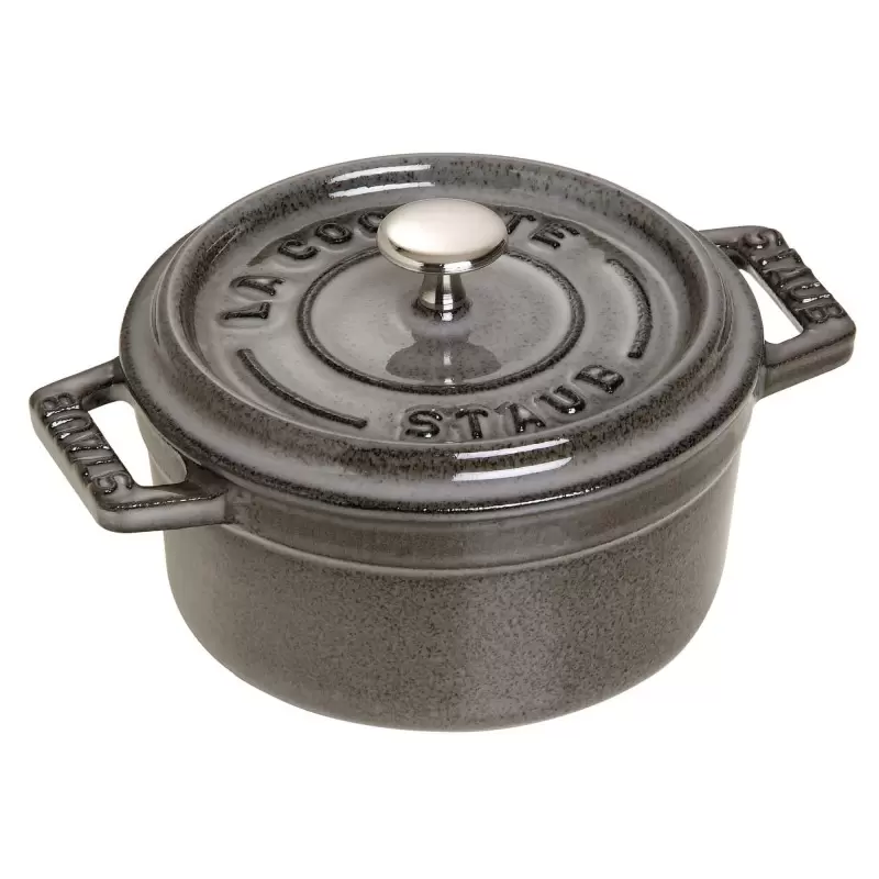 STAUB 1101018 Staub 0.25-qt Mini Round Dutch Oven - Graphite Grey