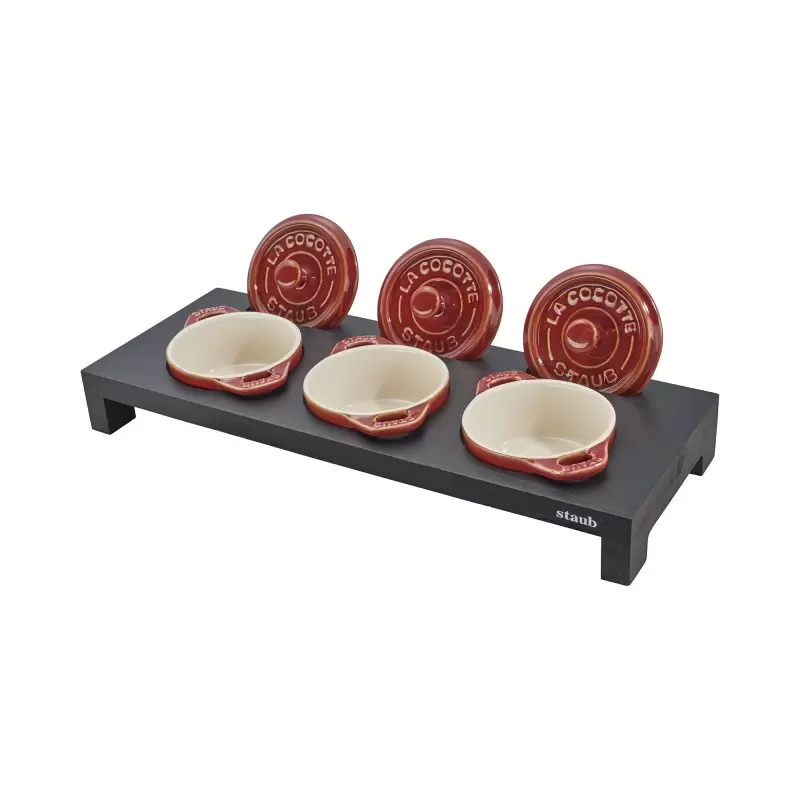 Staub Wood Mini Dutch Oven Stand - Black Staub Wood Mini Dutch Oven Stand - Black