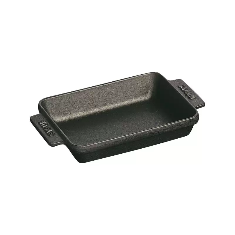 Staub 5.75" X 4 .5" Mini Rectangular Baker - Black Staub 5.75" X 4 .5" Mini Rectangular Baker - Black