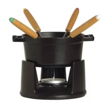 STAUB 1400423 Staub 0.25-qt Mini Chocolate Fondue Set - Black