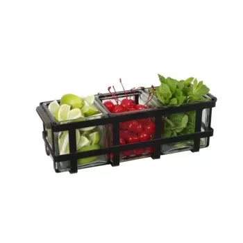Cal-Mil Heritage Jar Display With 3 Glass Jars