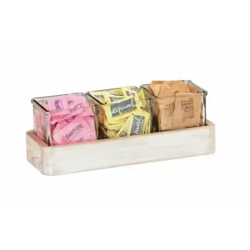 Cal-Mil Newport Black Jar Display With 3 Glass Jars