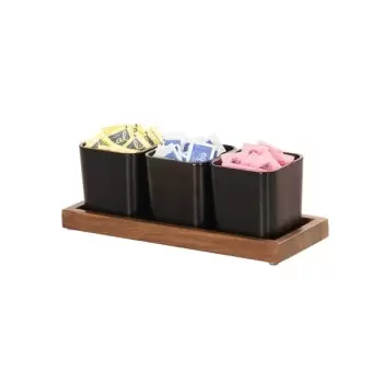 Cal-Mil Sydney Square Black Jar - Walnut