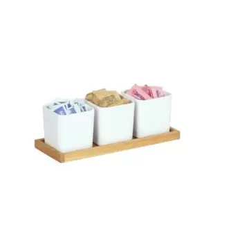 Cal-Mil Sydney Square White Jar - Oak