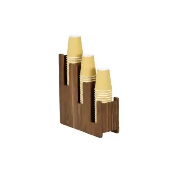 Cal-Mil Sydney 3 Lid and Cup Holder - Walnut