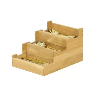 Cal-Mil Sydney 3 Section Flatware Holder - Oak