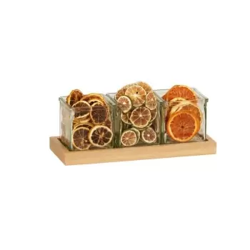 Cal-Mil Sydney 3 Jar Display - Oak