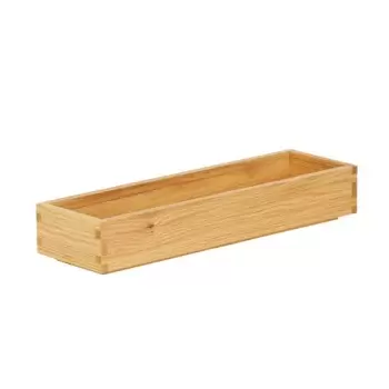Cal-Mil Sydney 20 x 6 x 3 Wooden Shallow Tray - Oak