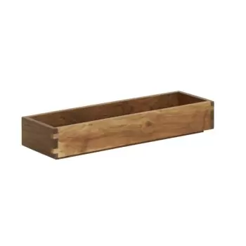 Cal-Mil Sydney 20 x 6 x 3 Wooden Shallow Tray - Walnut