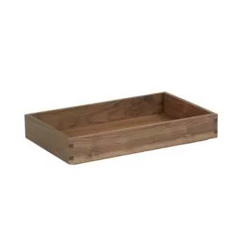 Cal-Mil Sydney 12 x 20 x 3H Wooden Shallow Tray - Walnut