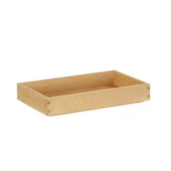 Cal-Mil Sydney 12 x 20 x 3H Wooden Shallow Tray - Oak