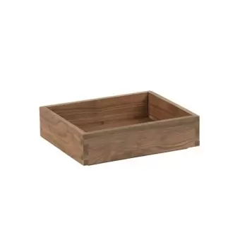 Cal-Mil Sydney 10 x 12 x 3H Wooden Shallow Tray - Walnut
