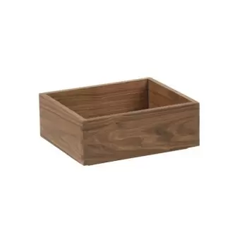 Cal-Mil Sydney 10 x 12 x 6H Wooden Shallow Tray - Walnut