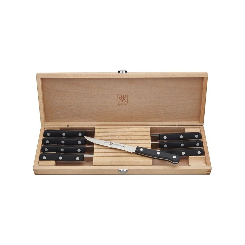 Zwilling TWIN Gourmet 8pc Steak Knife Set with Wood Presentation Case Zwilling TWIN Gourmet 8pc Steak Knife Set with Wood Presentation Case