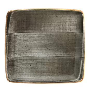 TURGLA ASCMOV34KR Turgla Bone China Space 10.5" x 10" Square Grey P...