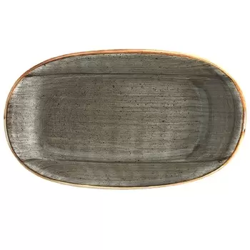 TURGLA ASCGRM34OKY Turgla Bone China Space 13" x 7.5" x h:1.5" Oval...