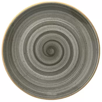 TURGLA ASCGRM25DZ Turgla Bone China Space dia.10" Round Grey Porcel...