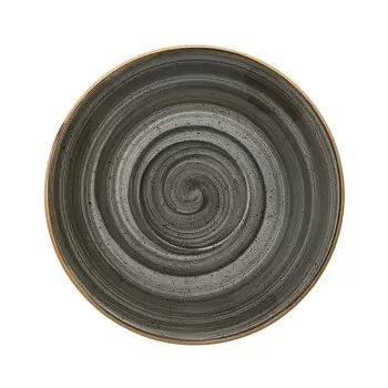 TURGLA ASCGRM01KT Turgla Bone China Space dia.5" Round Grey Porcela...
