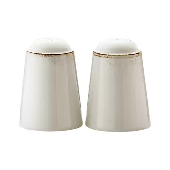 Turgla Bone China Retro dia.2" h:3" Round Decorated Porcelain Salt & Pepper Shaker Set