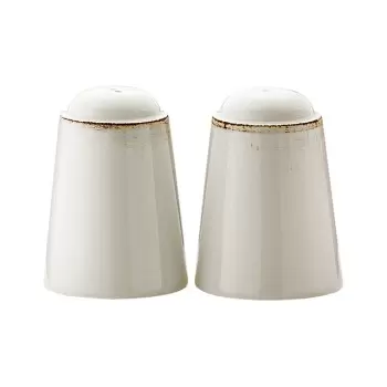 Turgla Bone China Retro dia.2" h:3" Round Decorated Porcelain Salt & Pepper Shaker Set