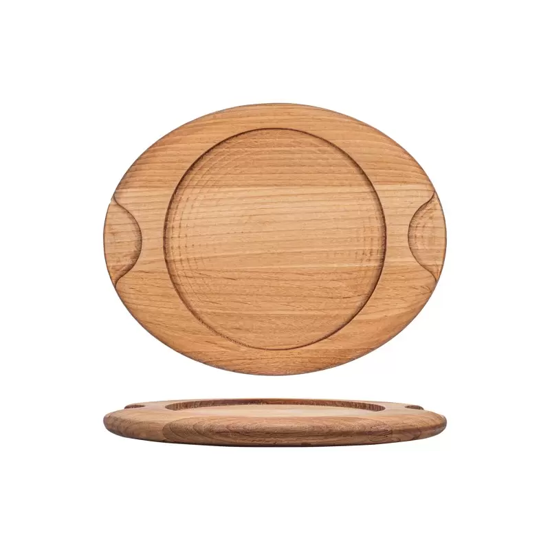 TURGLA TWB1316A Turgla Wood dia.9.25" h:0.75" Round Brown Wood Unde...